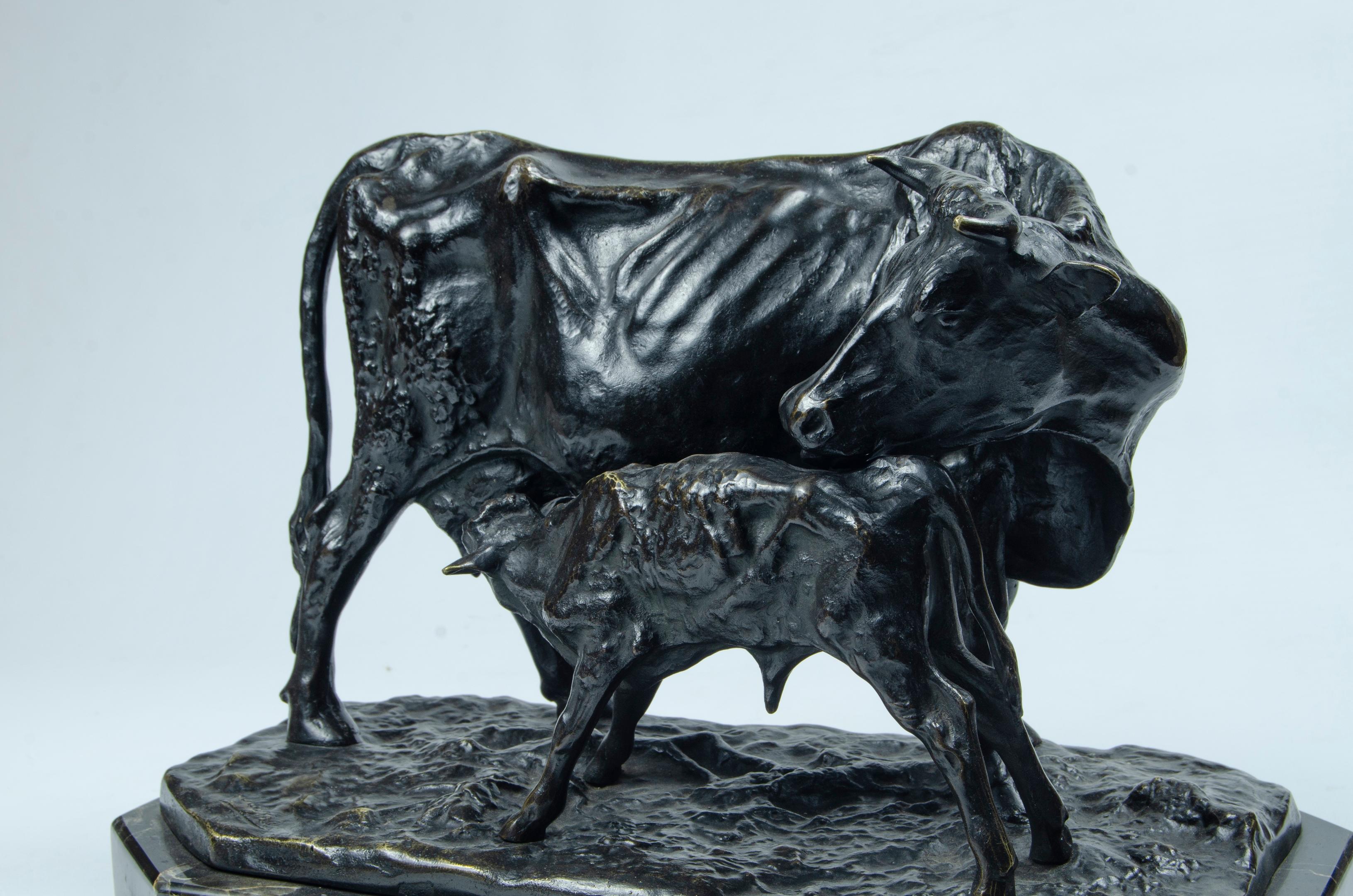 Neoclassical Bronze Sculpture, Flamenca Cow