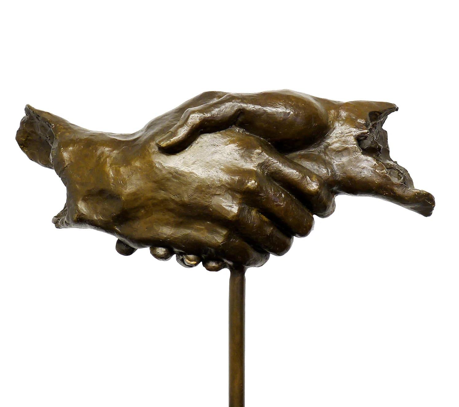 Patinated Bronze Sculpture – Friendship – Inspire by Salvador Dalí For Sale