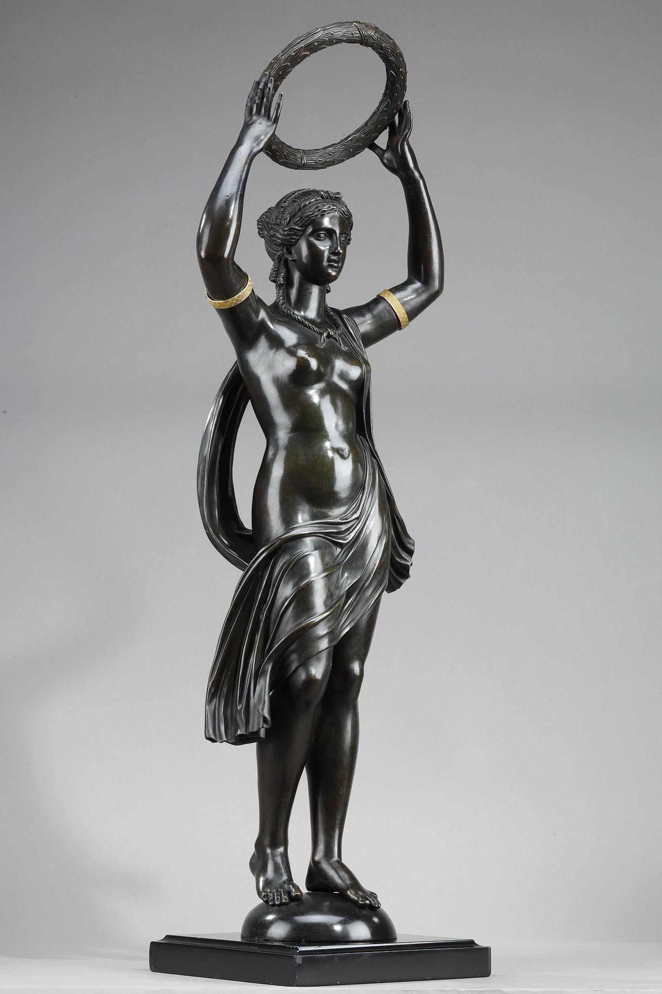 Patinated Bronze sculpture from the Empire Period For Sale