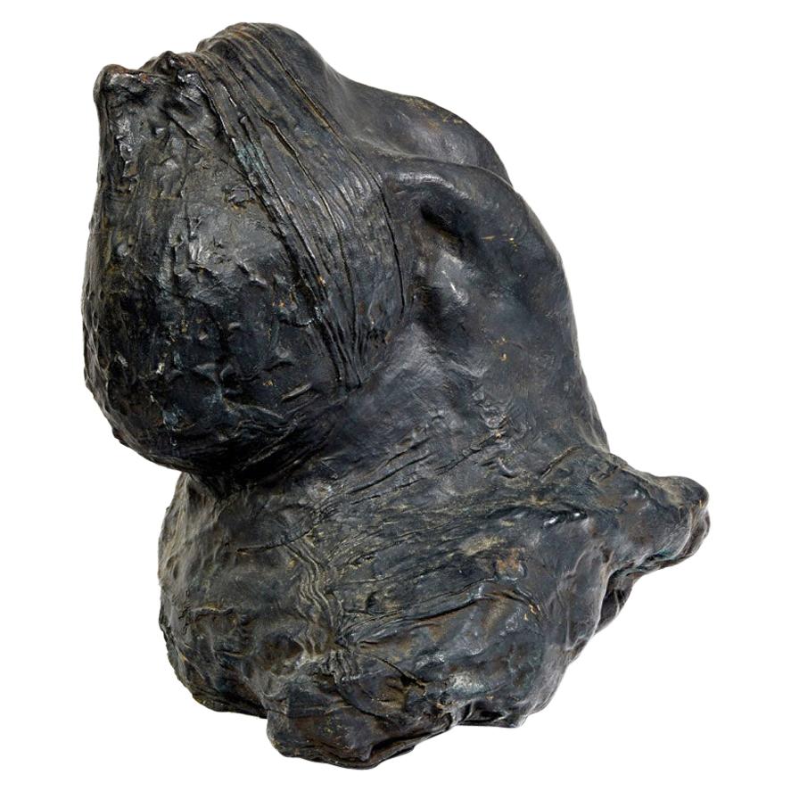 Scultura in bronzo "Testa imbavagliata indietro" di Michel Warren in vendita