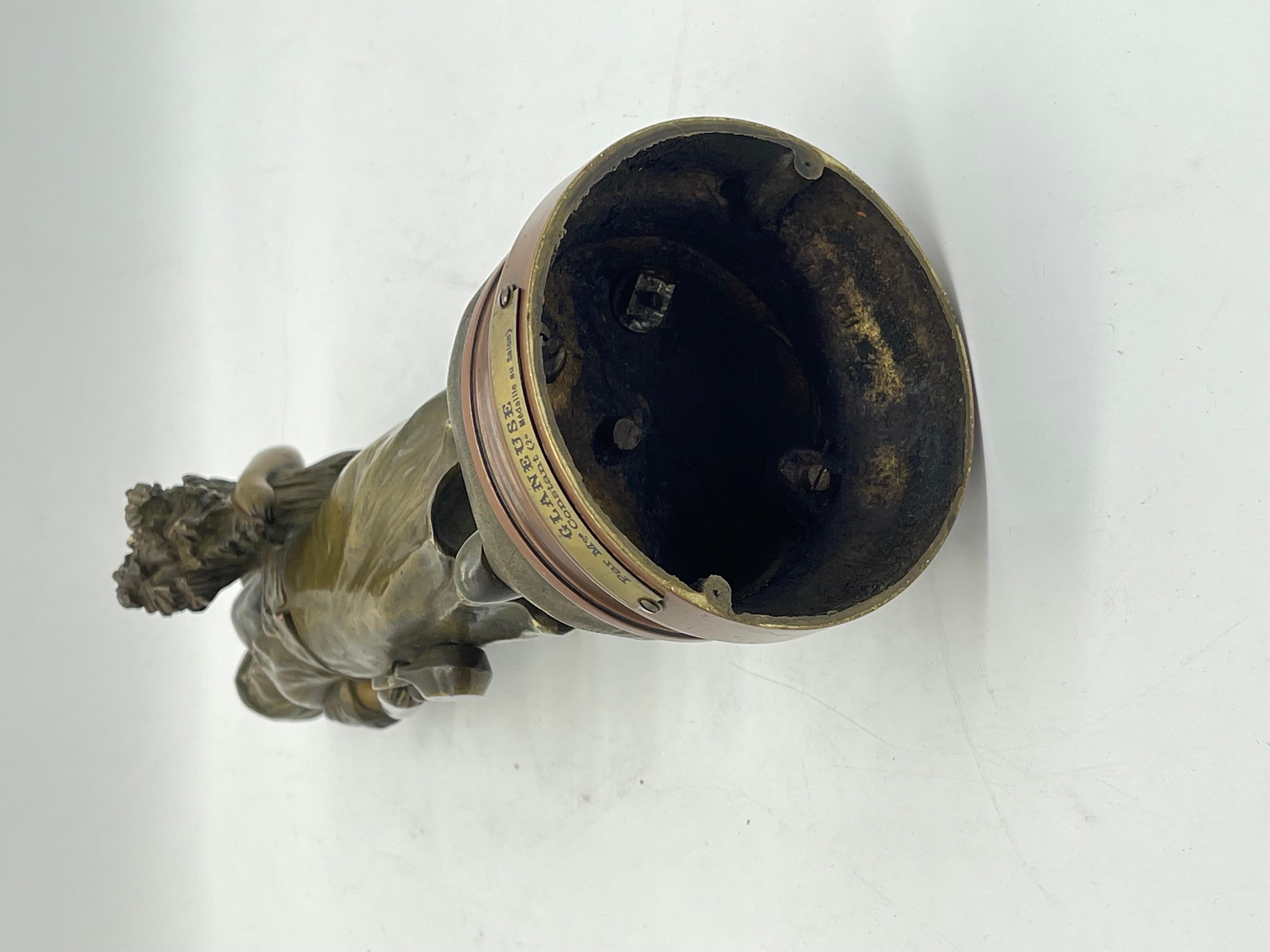 Bronze sculpture Glaneuse signed Maurice Constant around 1890 For Sale 10
