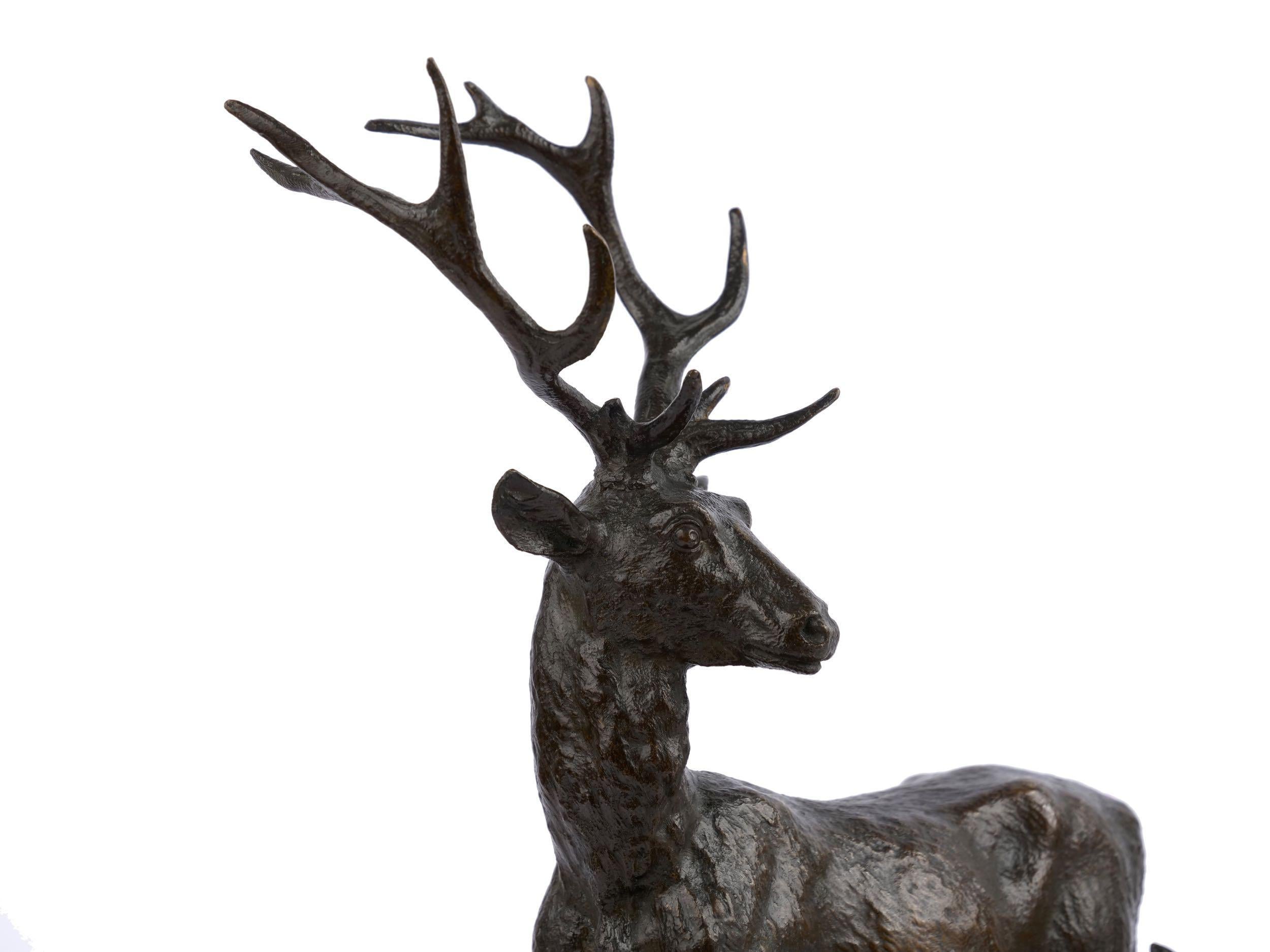 Bronze Sculpture Group “Family of Deer” by Christophe Fratin & Debraux Foundry 5