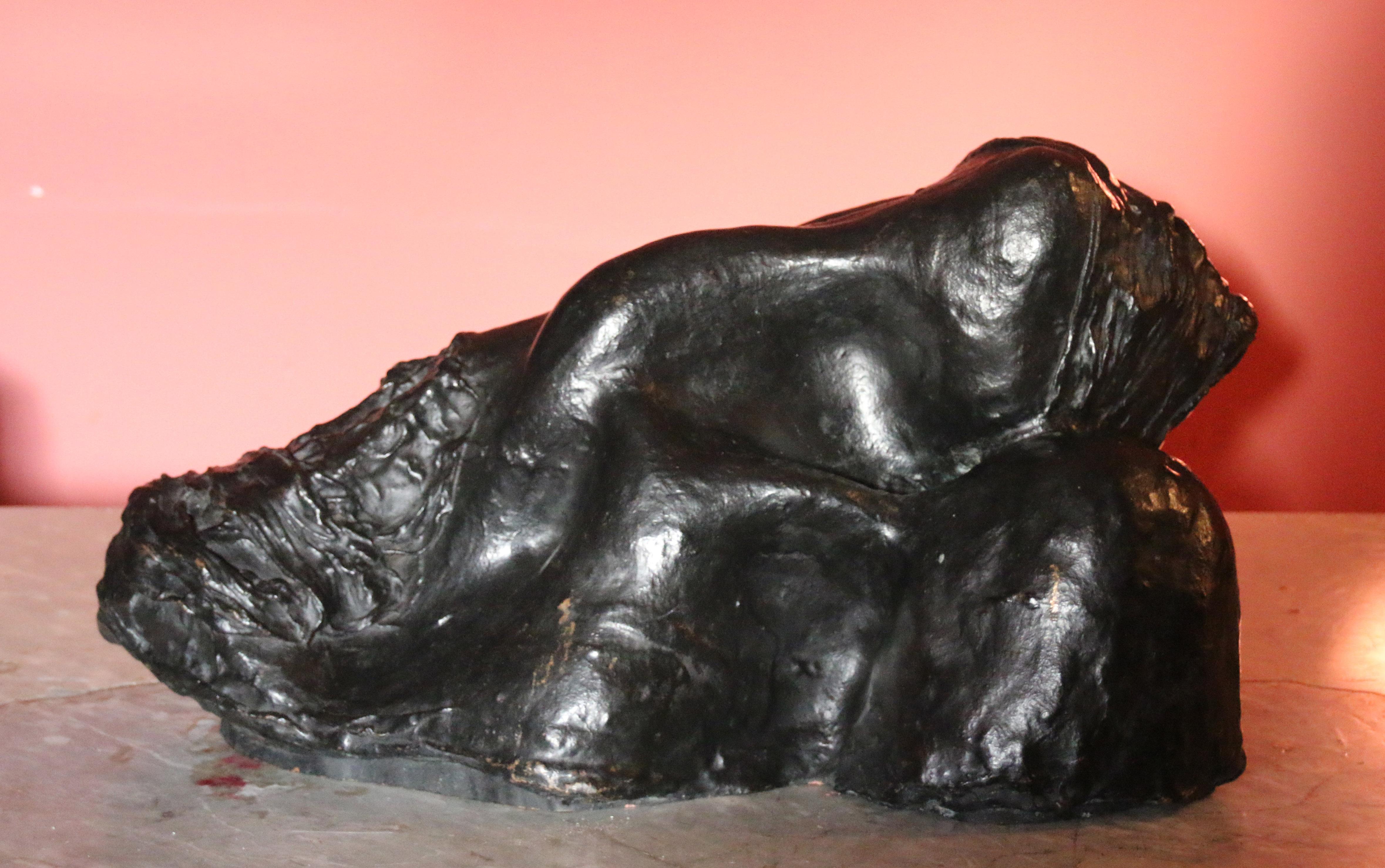 Test Test in bronzo con patina nera firmato e numerato 3/8.
Foundry Mark Valsuani.