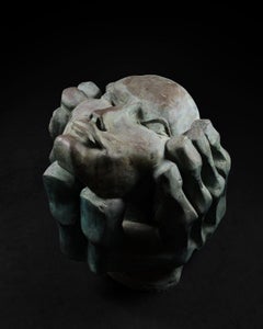 Bronze Sculpture "Head to Hands" by Etienne Martin