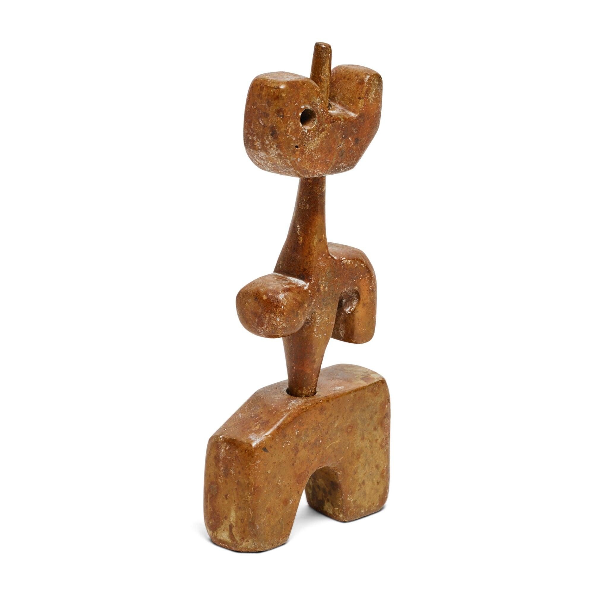 A three piece bronze sculpture, signed by the artist.