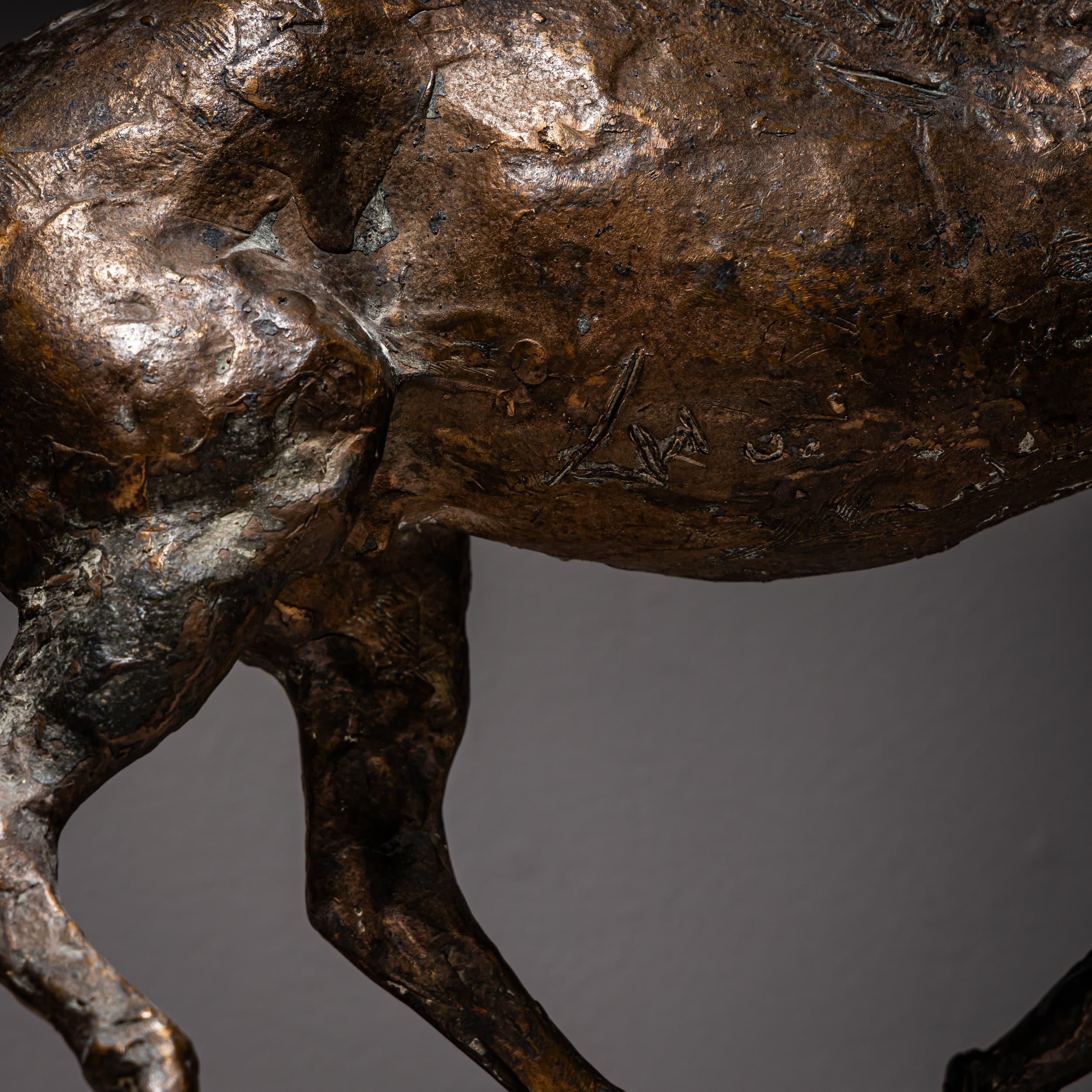 Bronze Sculpture, Horse with Female Nude, Probably Early 20th Century For Sale 4