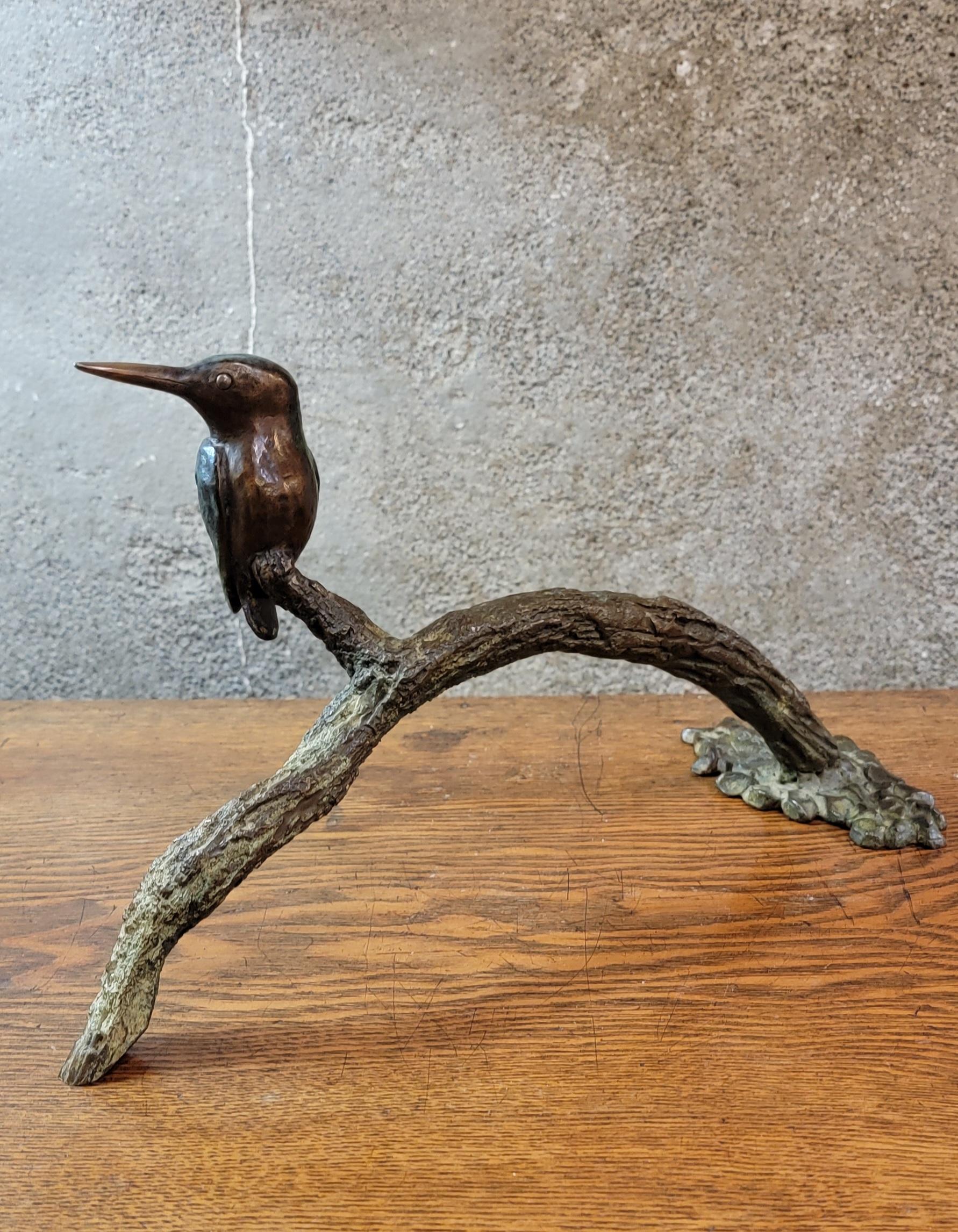 bronze hummingbird sculpture