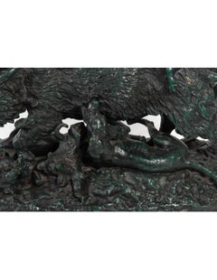 Bronze Sculpture , Hunting Dogs Assaulting the Wild Boar.