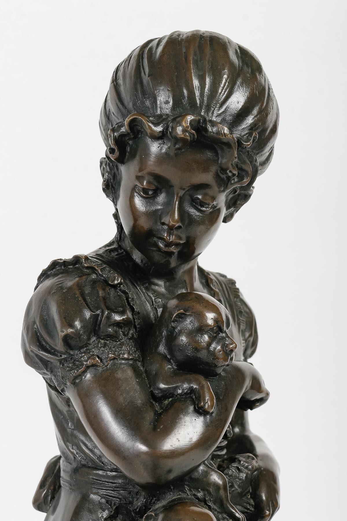 Bronze Sculpture in the Romantic Style, 20th Century. For Sale 1