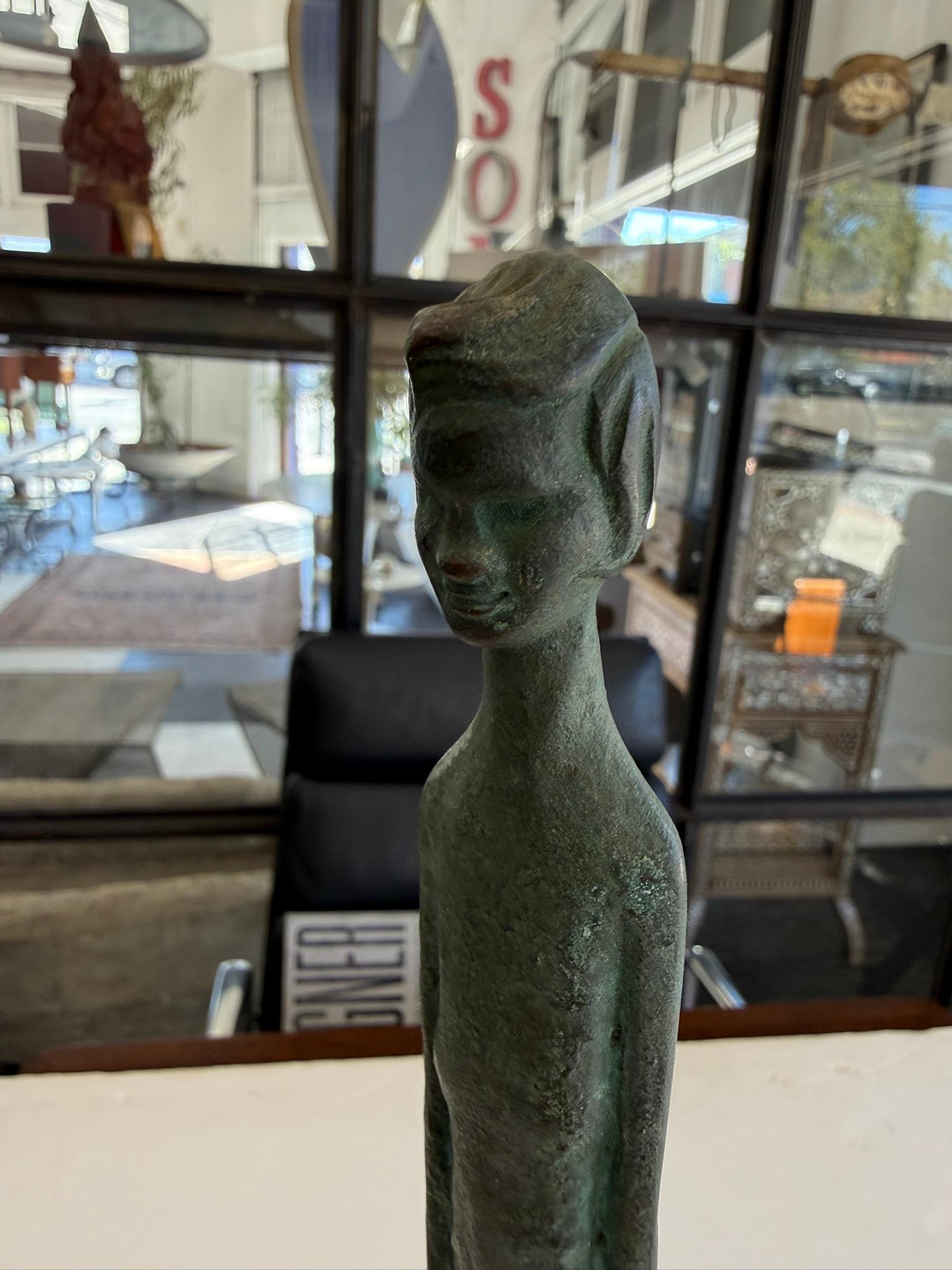 Mid-Century Modern Bronze Sculpture, Italy 1950s For Sale