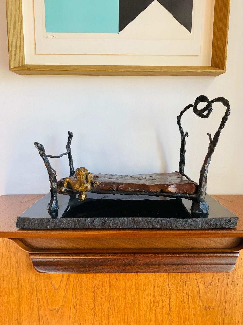 Bronze Sculpture “Just Making Sure” by Linda Prokop For Sale 2