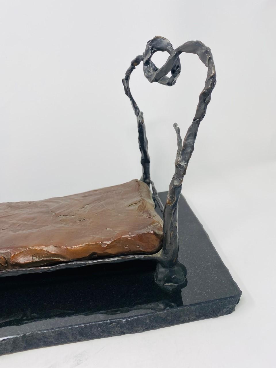 Bronze Sculpture “Just Making Sure” by Linda Prokop For Sale 5