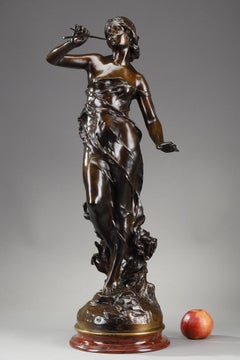 Bronze sculpture "La Renommée", Signed Julien Causse