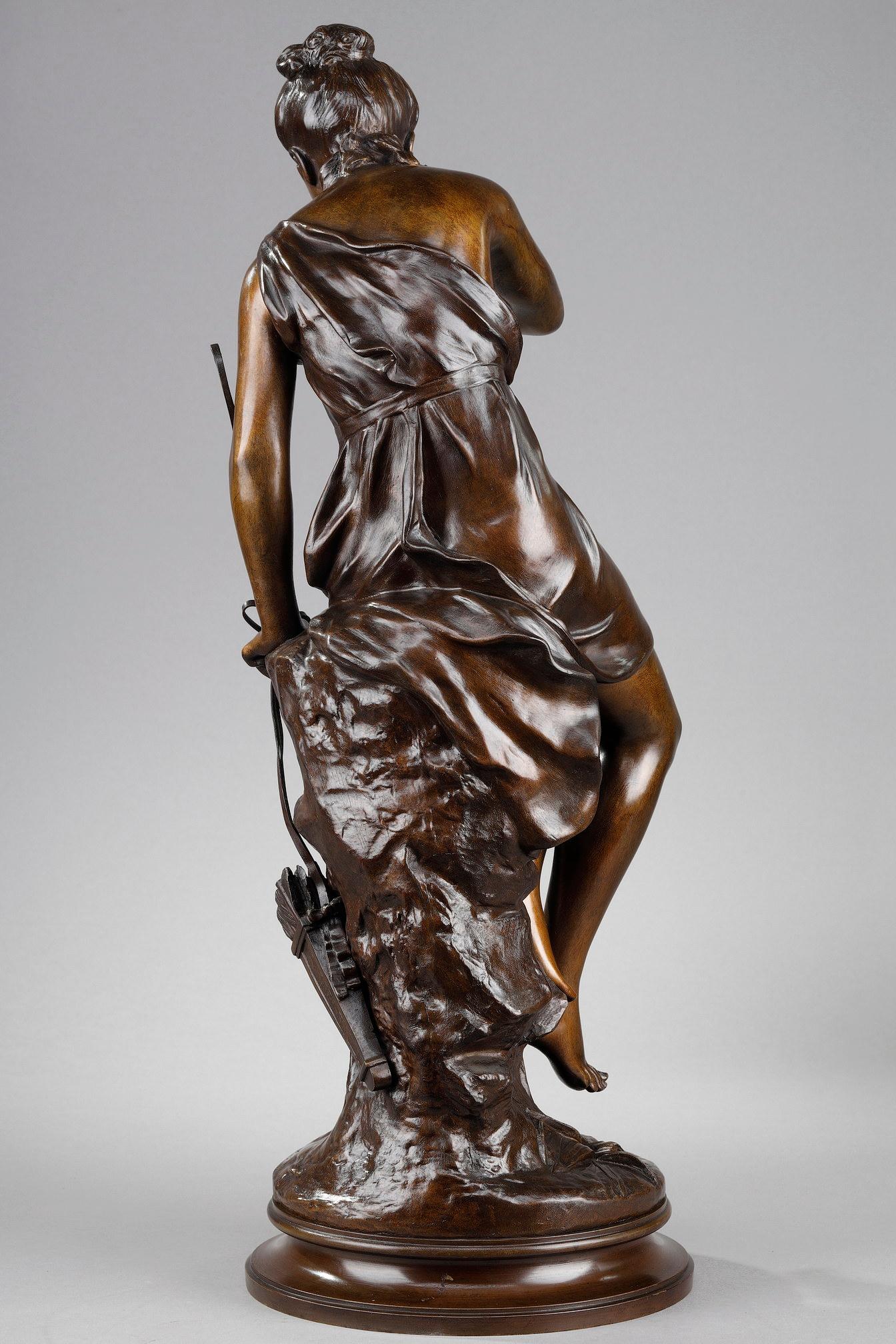 Bronze-Skulptur „La Source“ von Lucie Signoret-Ledieu, signiert im Angebot 4