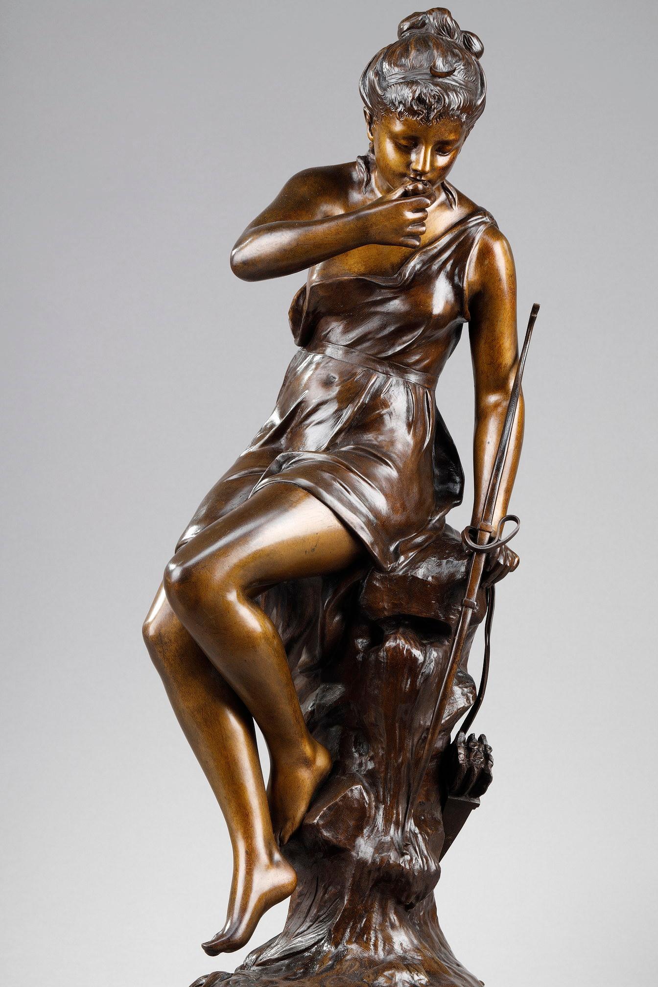 Français Sculpture en bronze « La Source » signée Lucie Signoret-Ledieu en vente