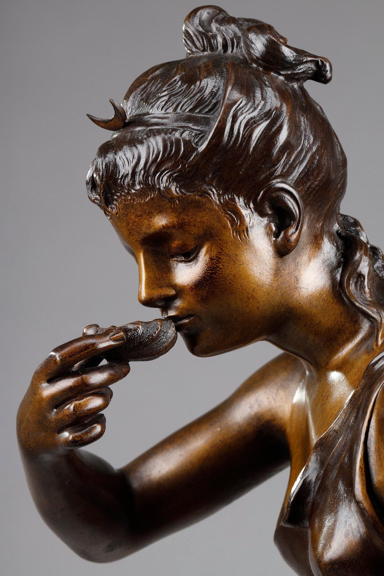 Bronze Sculpture en bronze « La Source » signée Lucie Signoret-Ledieu en vente