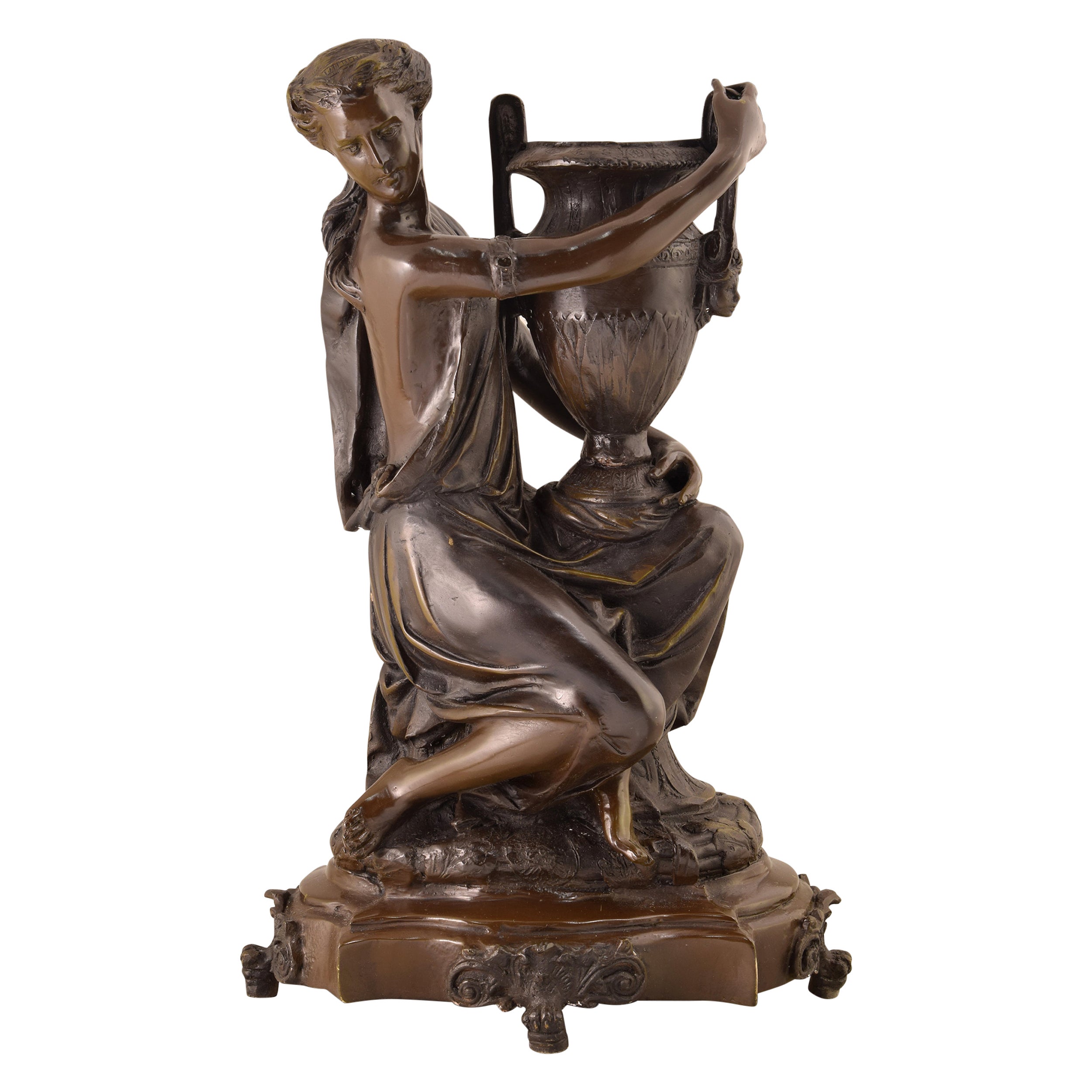 Bronze Sculpture, Lady with Amphora