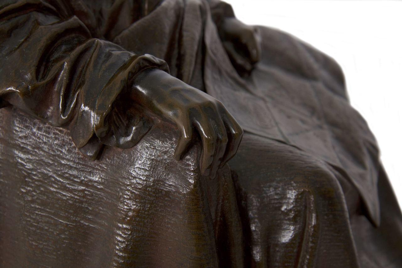 Bronze Sculpture “Last Days of Napoleon” by Vincenzo Vela 'Italian/Swiss' 4