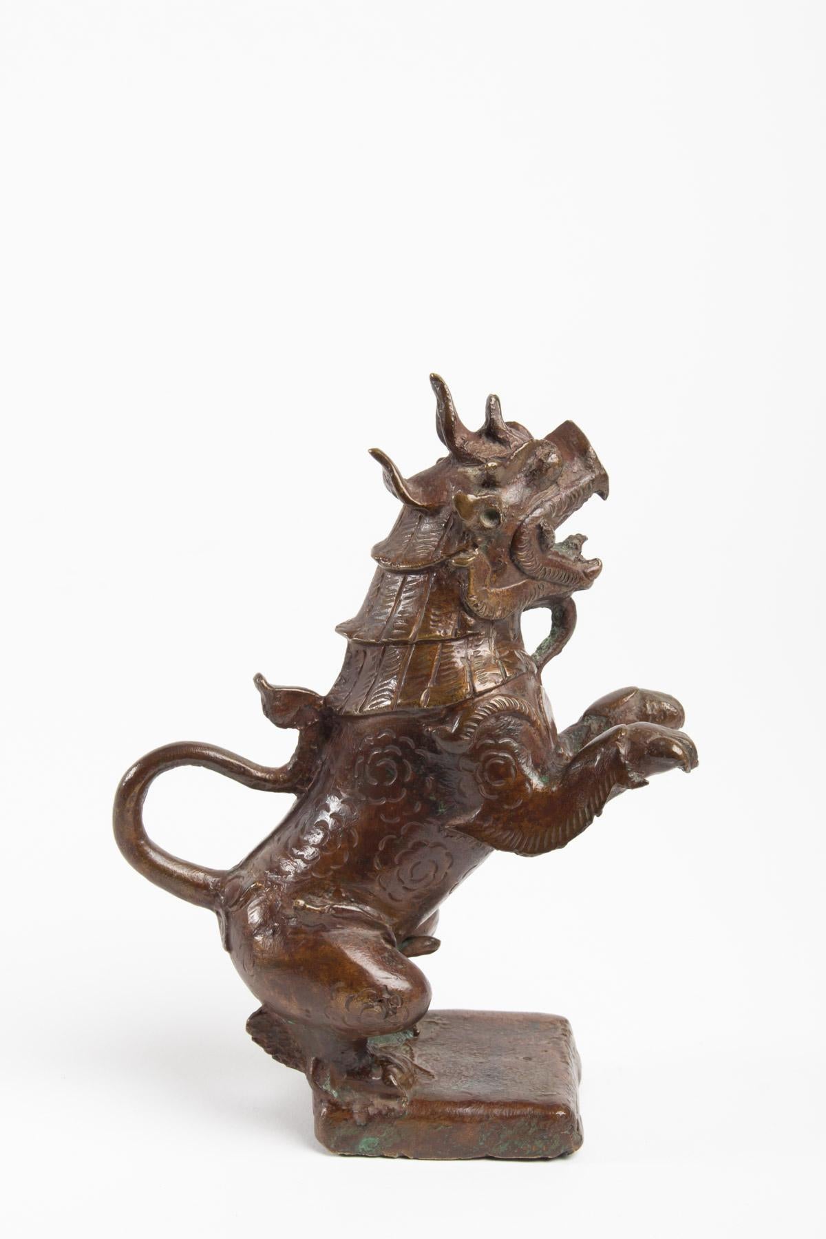 Bronzeskulptur aus Bronze, spätes 19. Jahrhundert, Asien (Chinesischer Export) im Angebot