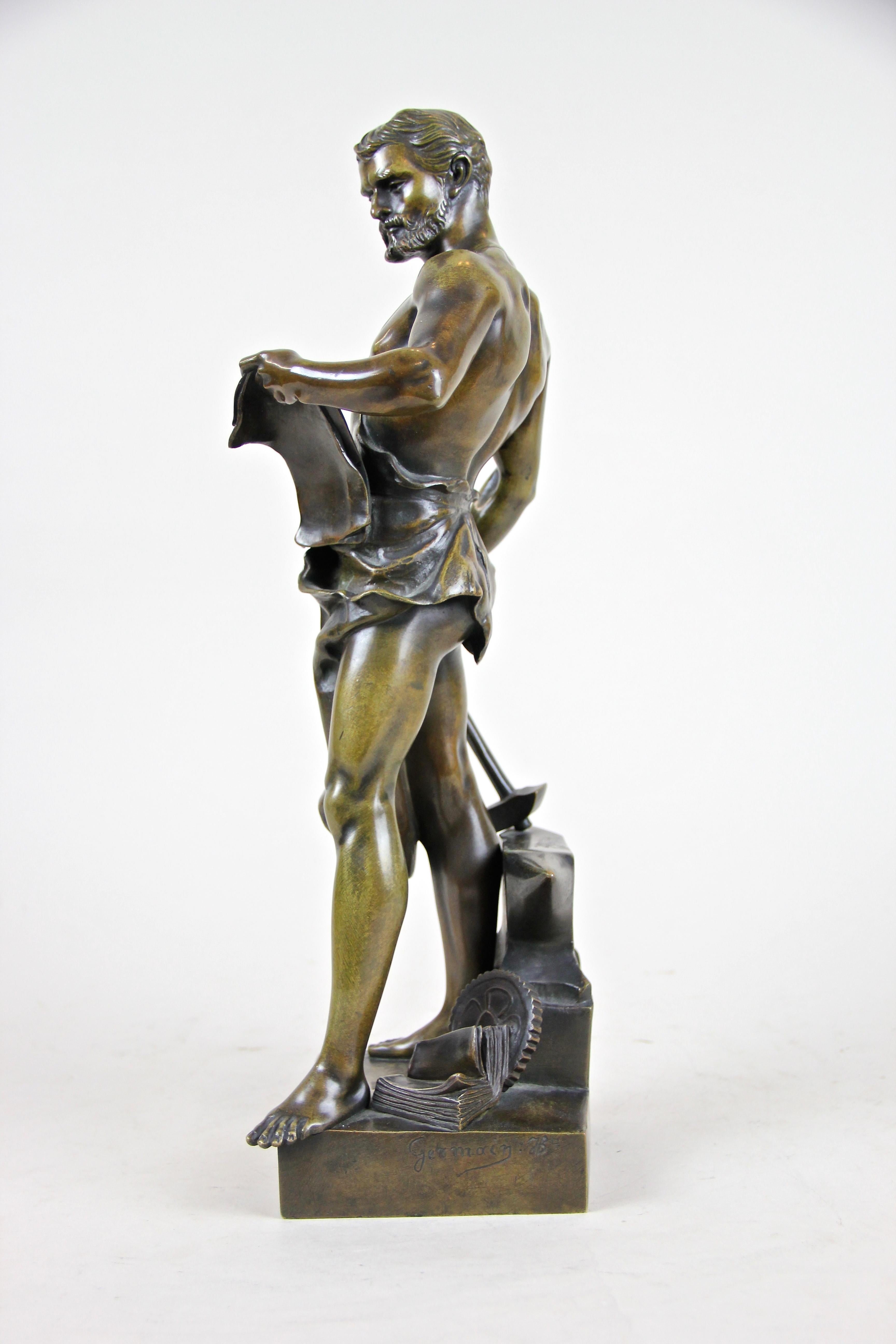 le forgeron bronze statue