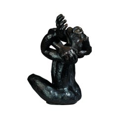Sculpture en bronze "L'Homme aux deux mains droites" 1982:: par Jacques Tenenhaus