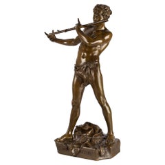 Bronze Sculpture "L'improvisateur" of Satyr by Felix Charpentier