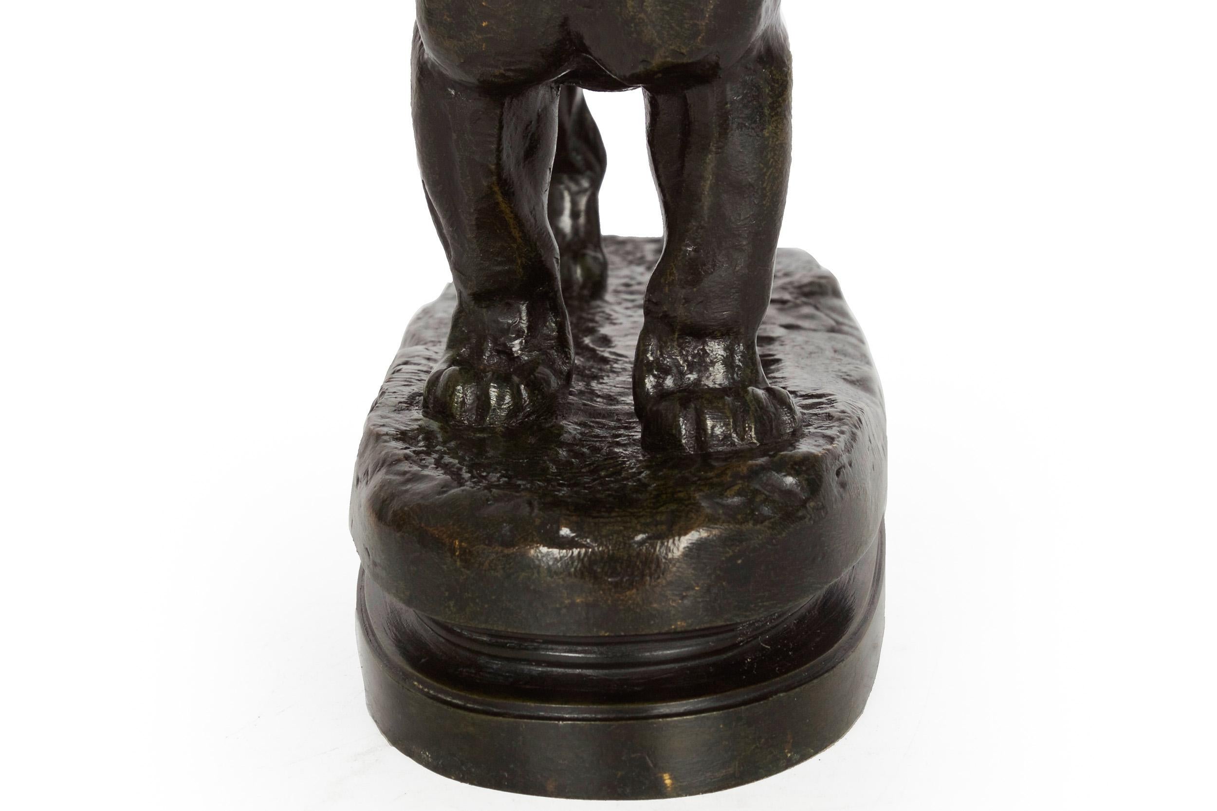 Sculpture en bronze Lions du Senegal par Antoine-Louis Barye & Barbedienne en vente 8