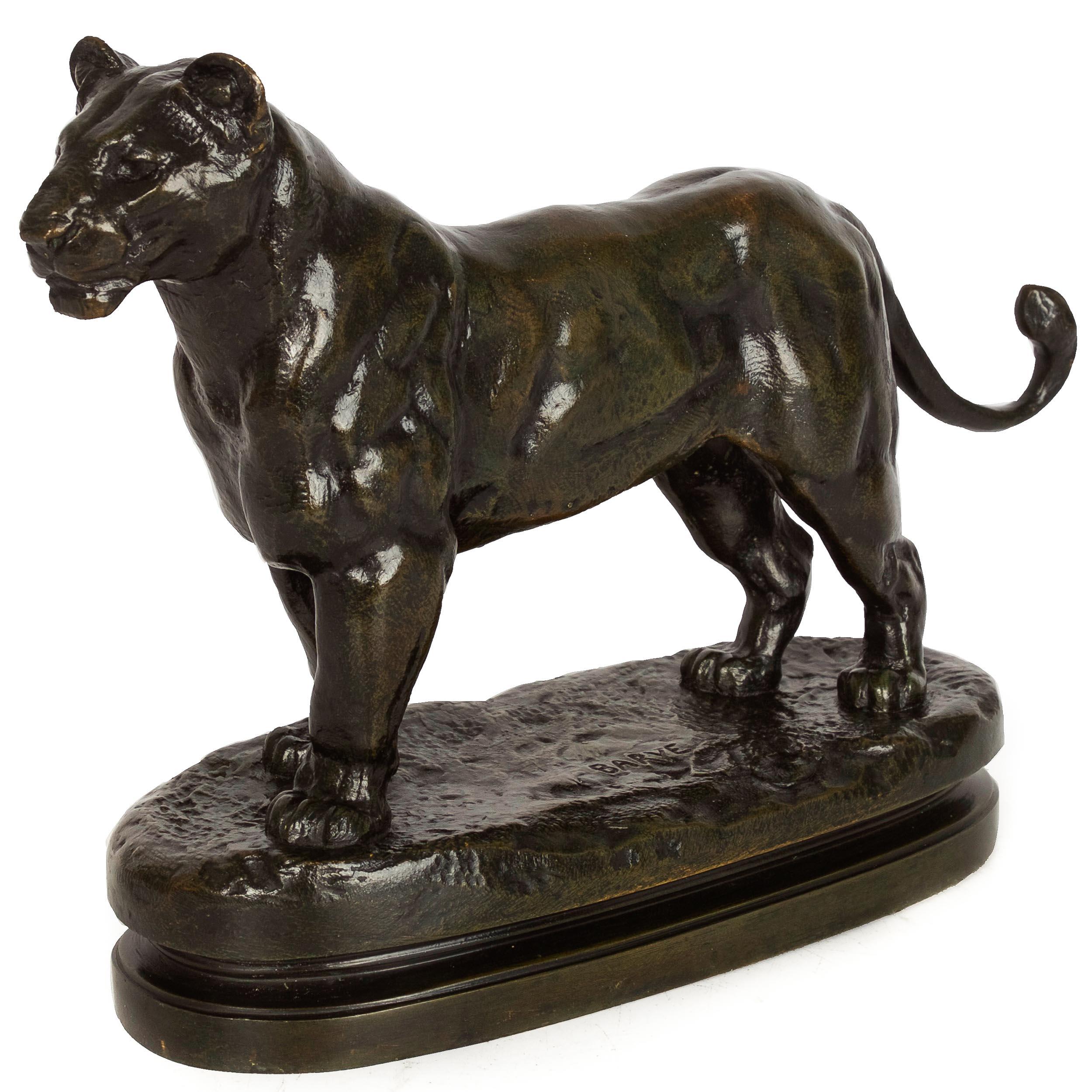 Sculpture en bronze Lions du Senegal par Antoine-Louis Barye & Barbedienne en vente 9