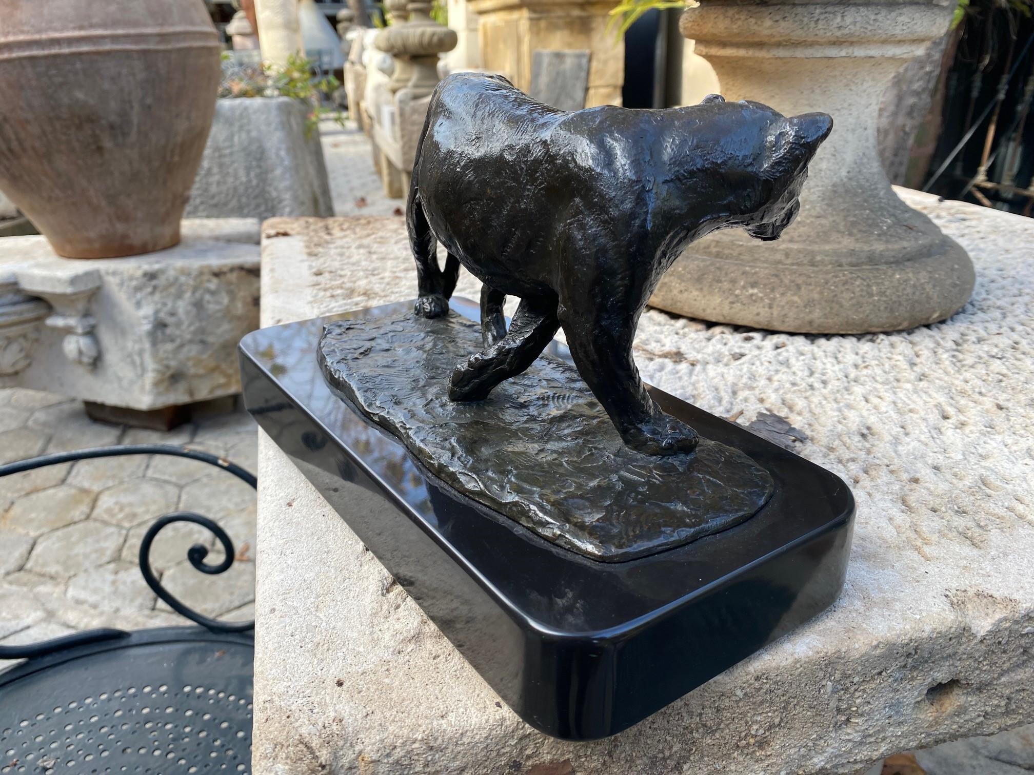 Bronzeskulptur Löwe / Roger Godchaux Jewish Artist & Susse Lost Wax Bibelot, Bronzeskulptur Löwe im Angebot 6