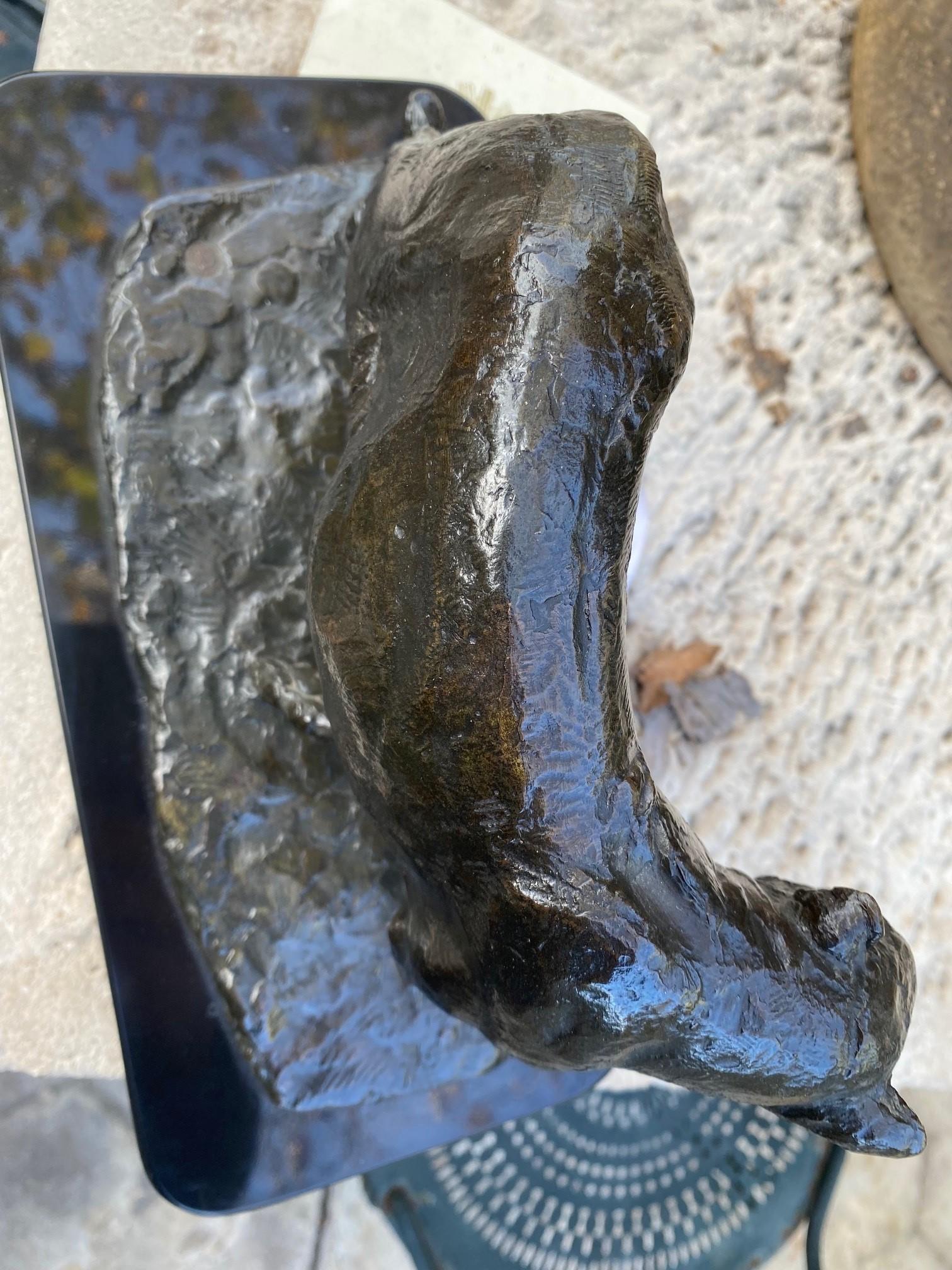 Bronzeskulptur Löwe / Roger Godchaux Jewish Artist & Susse Lost Wax Bibelot, Bronzeskulptur Löwe im Angebot 9