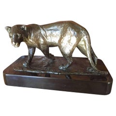 Sculpture de lune des lions / Roger Godchaux artiste juif et Bibelot en cire perdue