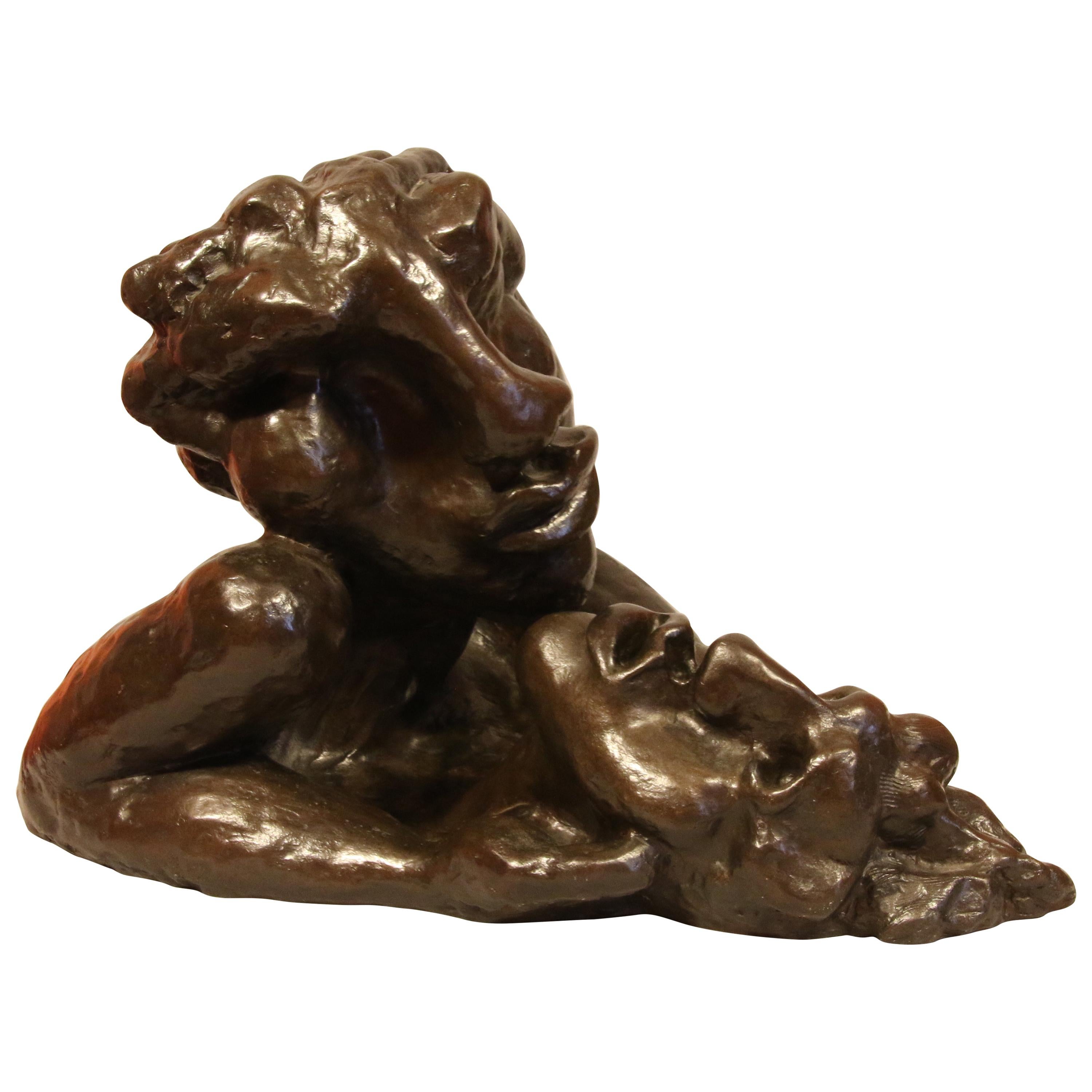 Bronzeskulptur „Love“ aus Bronze, 1982, von Jacques Tenenhaus