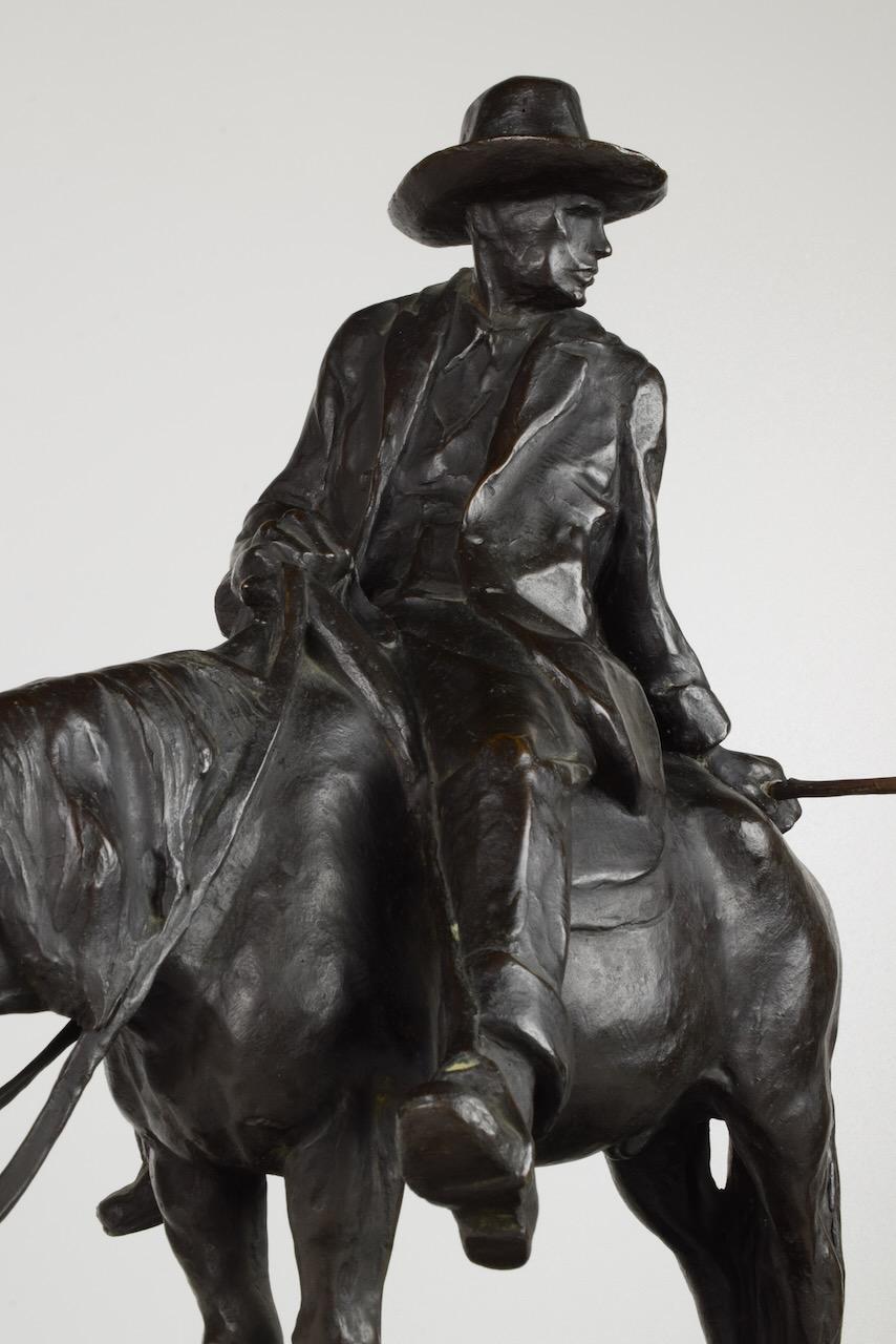 Bronze Sculpture “Man on Horseback” by Giulio Cipriani For Sale 3