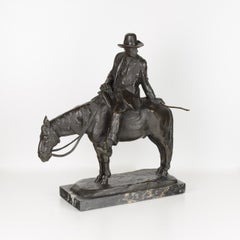 Escultura de bronce "Hombre a caballo" de Giulio Cipriani