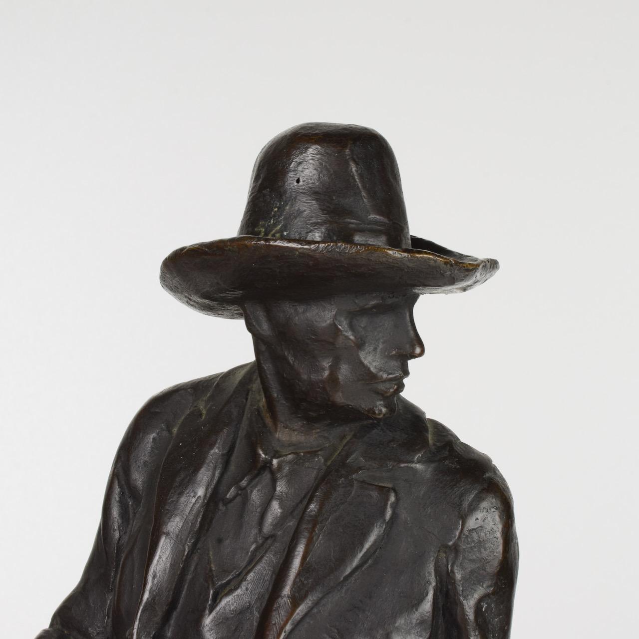 Bronze-Skulptur „Man auf Pferd“ von Giulio Cipriani im Angebot 1