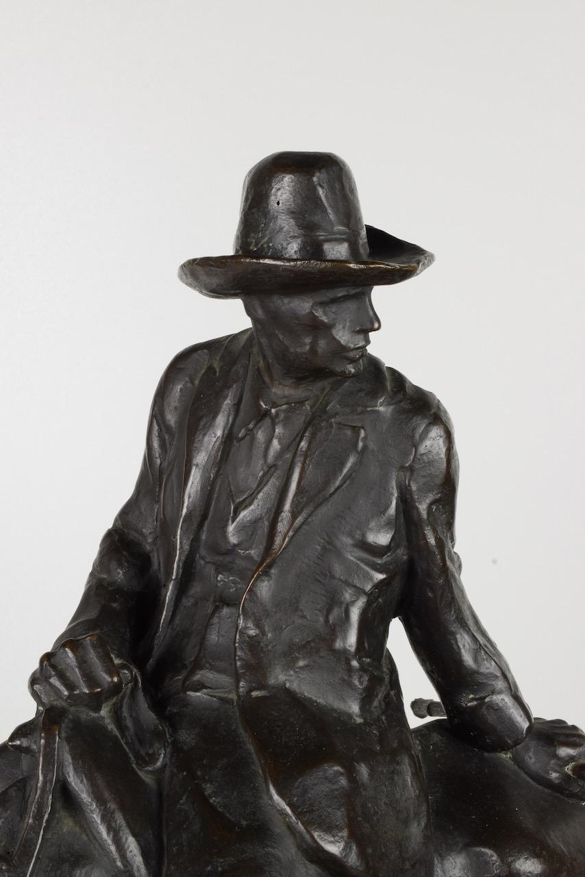 Bronze-Skulptur „Man auf Pferd“ von Giulio Cipriani im Angebot 3