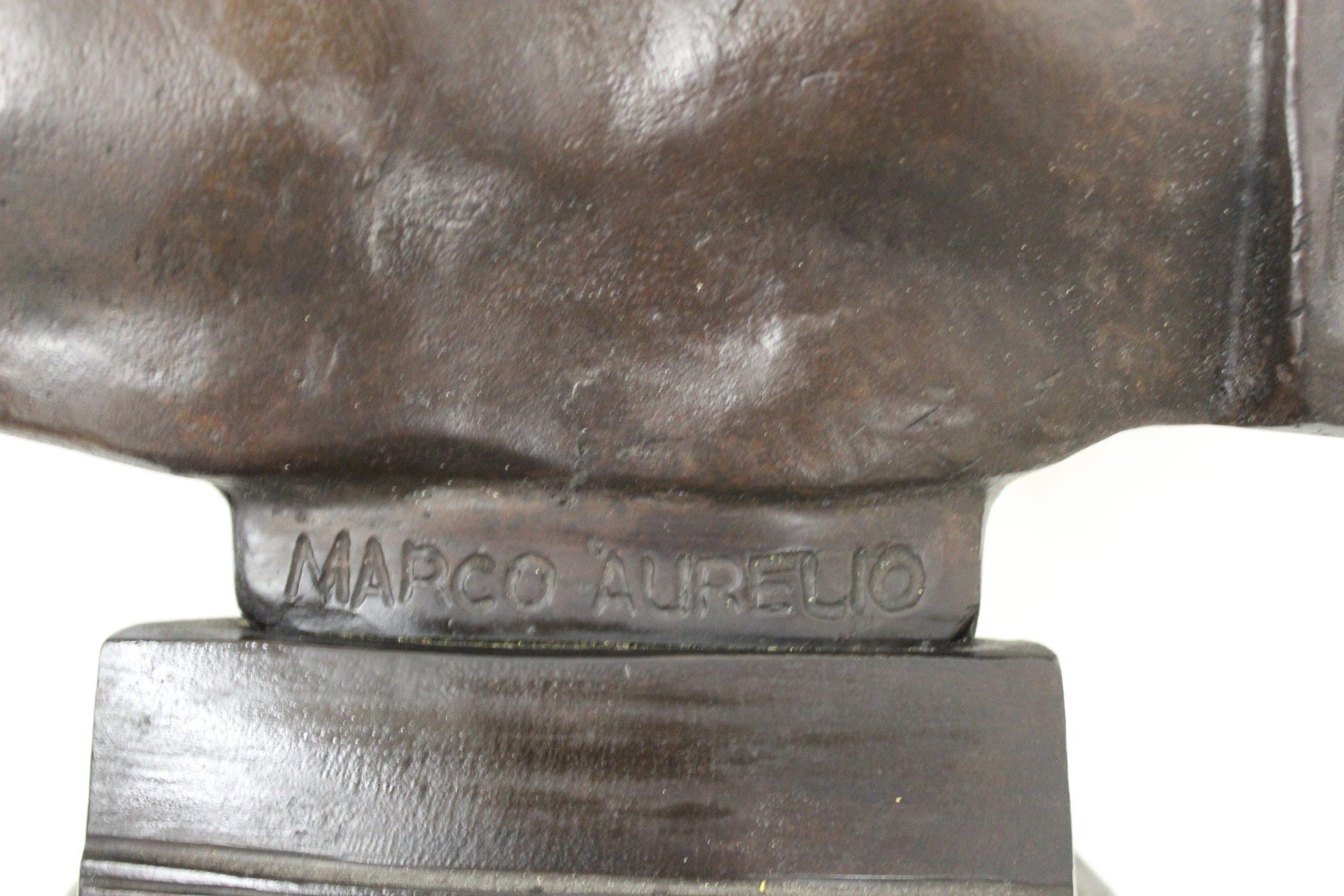 Romain classique Sculpture en bronze Marcus Aurelius en vente