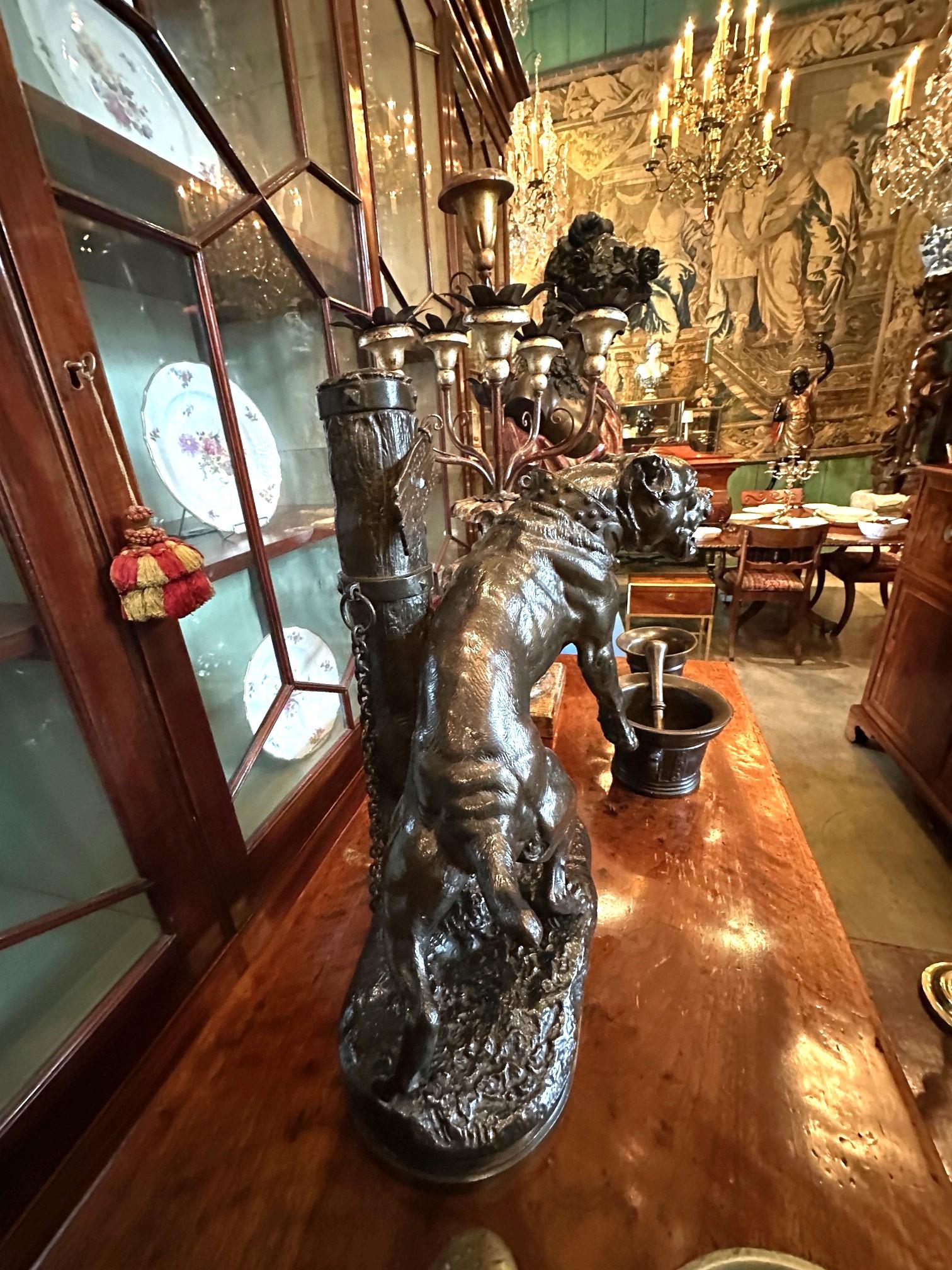 Bronze-Skulptur Mastiff von Charles Valton, Hund, Bronzestatue, Tier, Antiquitäten im Angebot 4