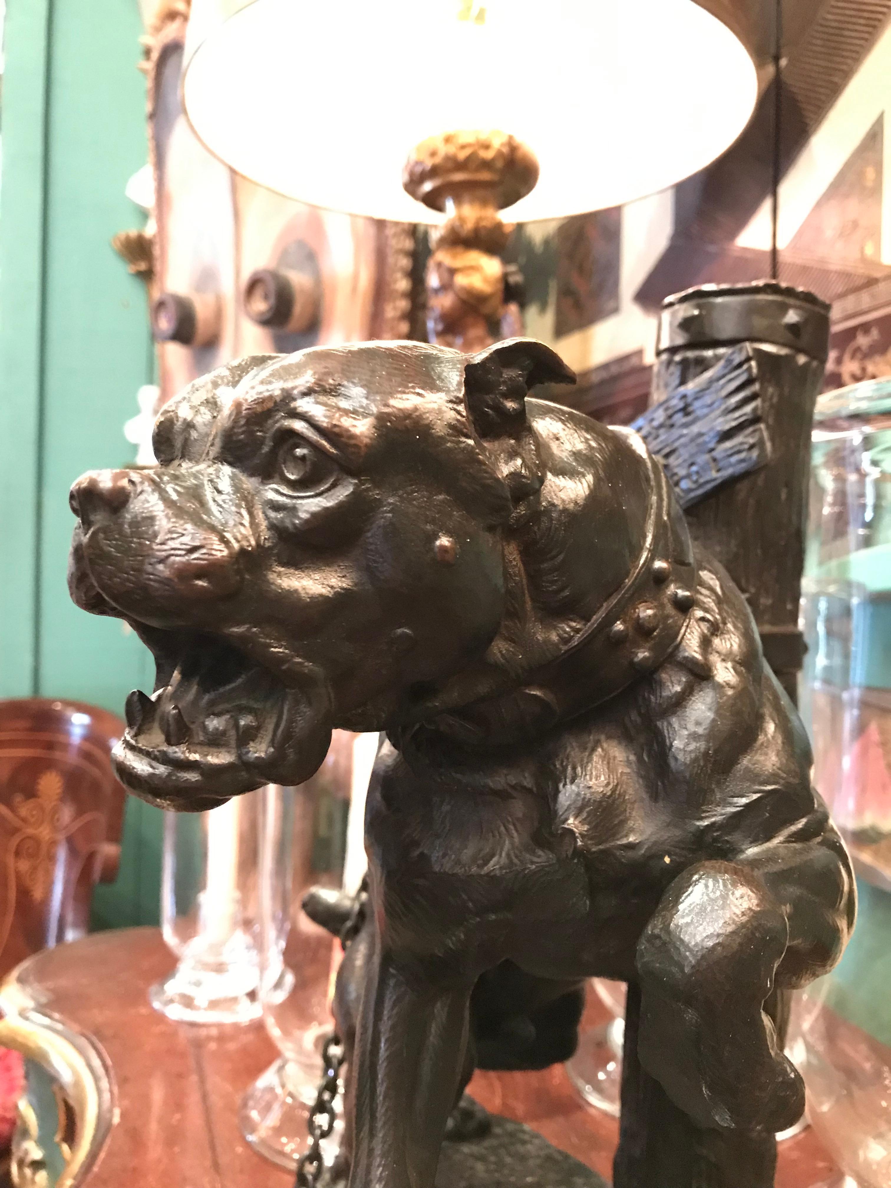 Bronze Sculpture Mastiff by Charles Valton Dog Bronze Statue Animalier Antiques  In Good Condition For Sale In West Hollywood, CA
