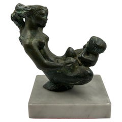 Bronze sculpture “Maternity” by Mariano Pagés