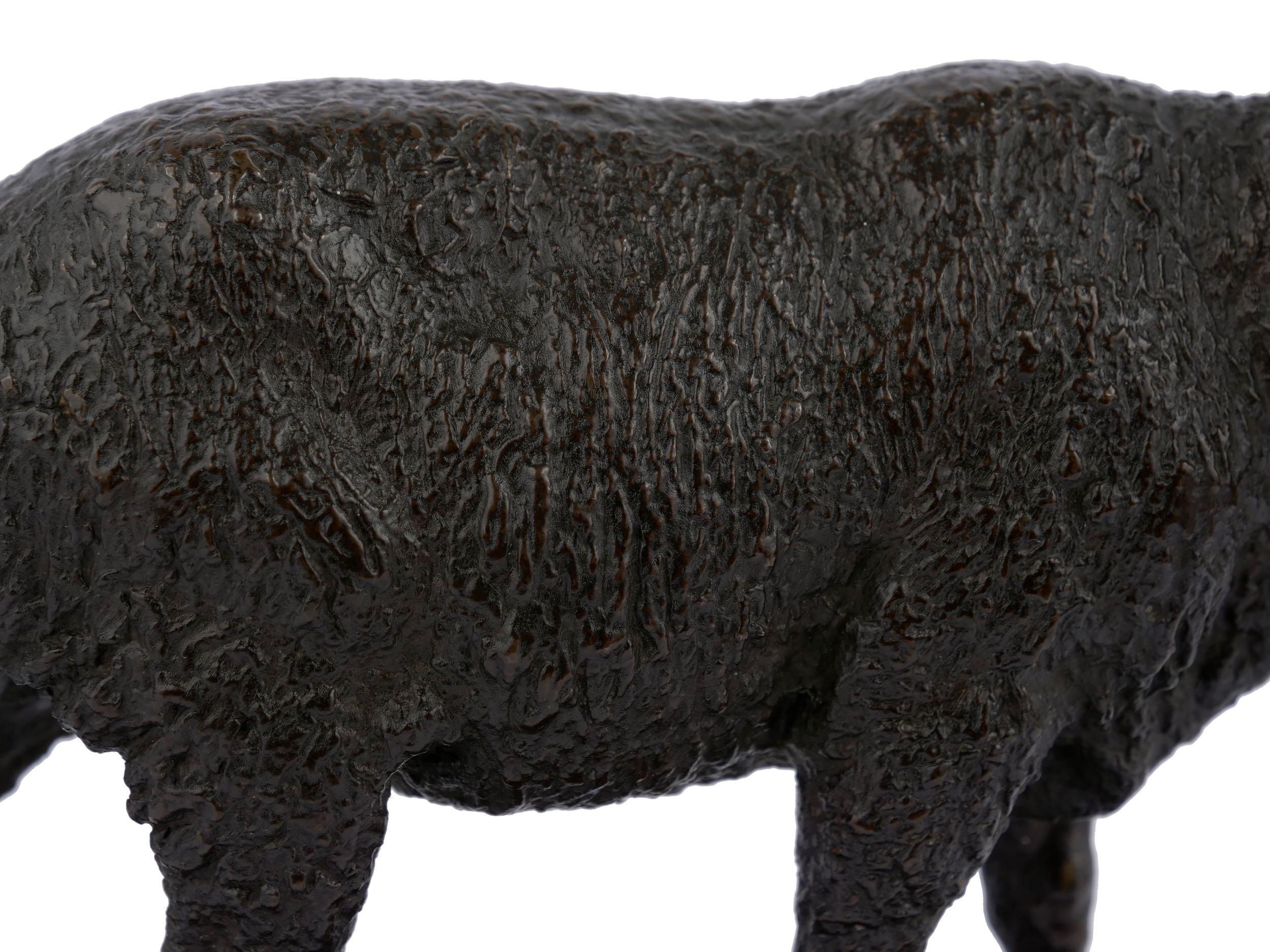 Bronze Sculpture “Merino Ewe” by Isidore Bonheur & Peyrol Foundry 4