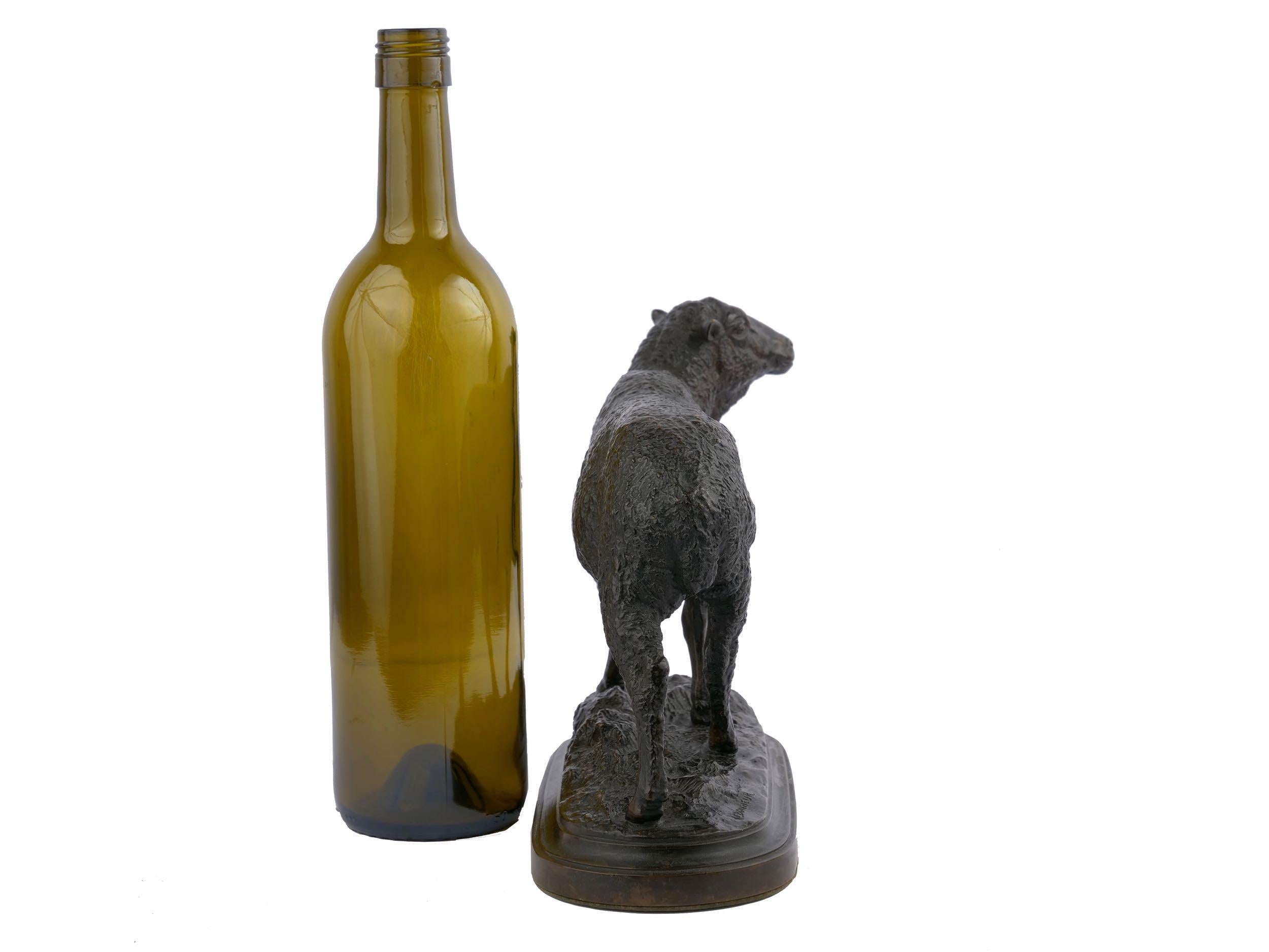 19th Century Bronze Sculpture “Merino Ewe” by Isidore Bonheur & Peyrol Foundry