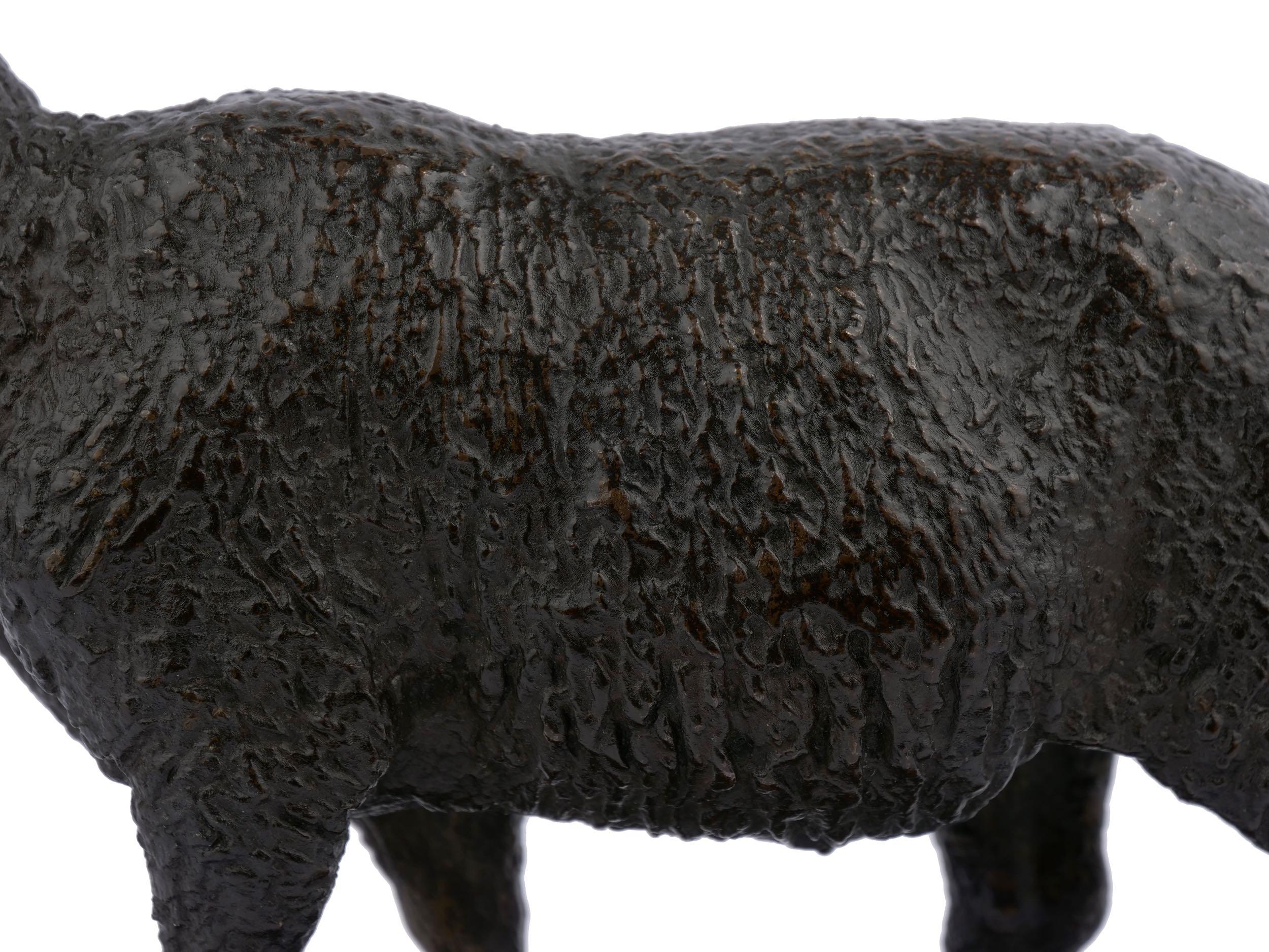 Bronze Sculpture “Merino Ewe” by Isidore Bonheur & Peyrol Foundry 2