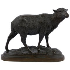 Bronze Sculpture “Merino Ewe” by Isidore Bonheur & Peyrol Foundry
