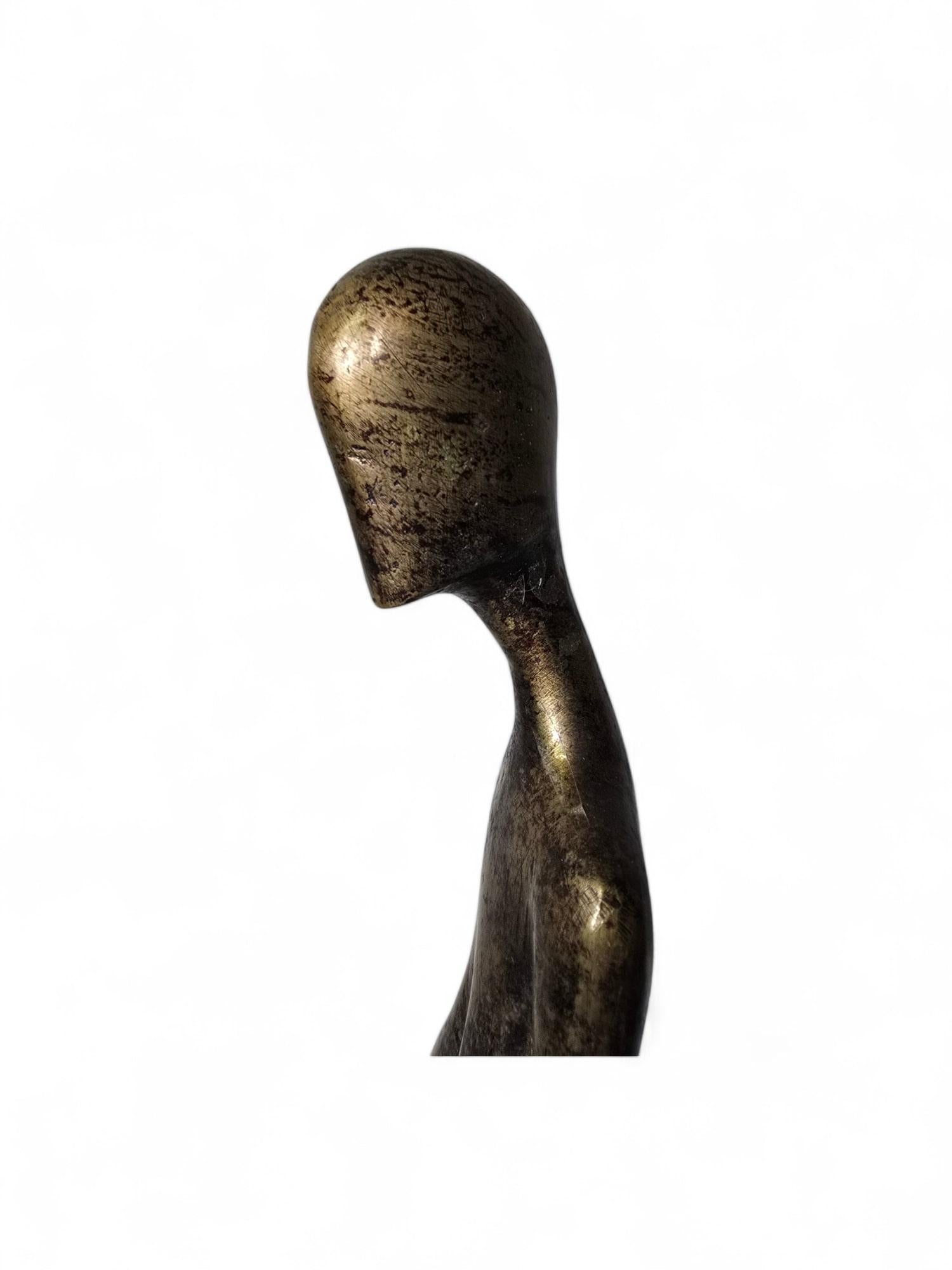 Scultura in bronzo  - Dimensioni: 110 x 13 x 13 cm in vendita 4