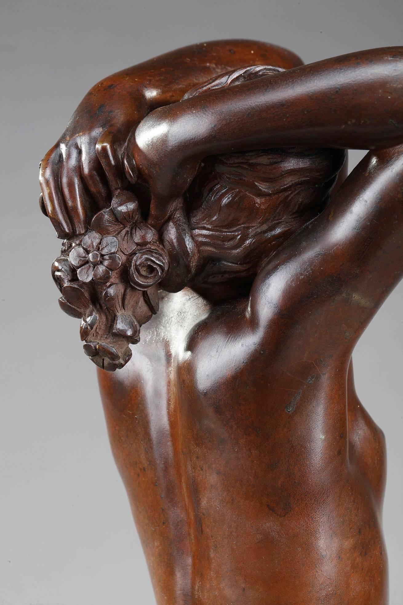 Bronze Sculpture Nocturne by Édouard Louis Collet 2
