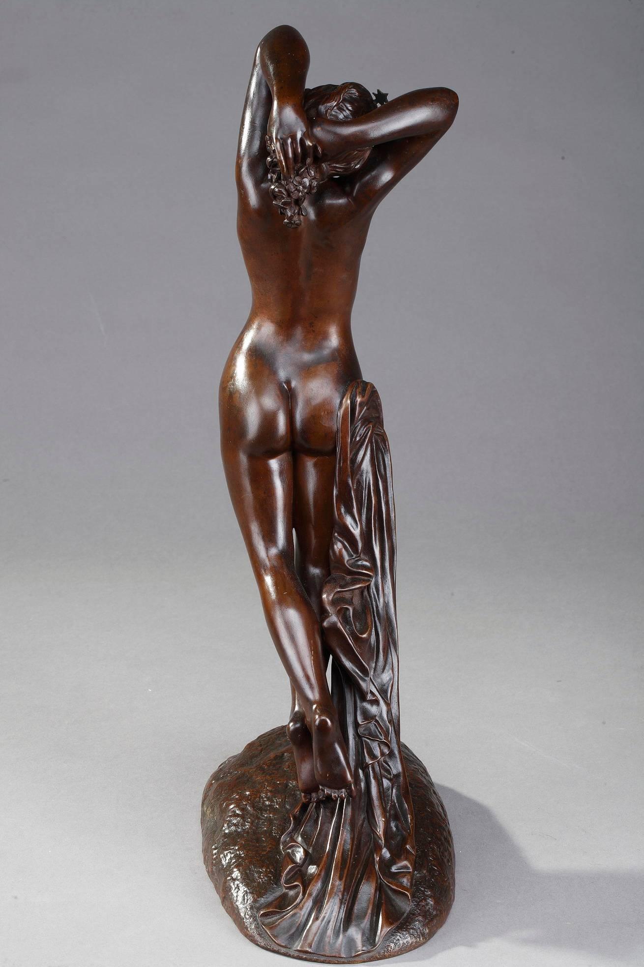Bronze Sculpture Nocturne by Édouard Louis Collet 3