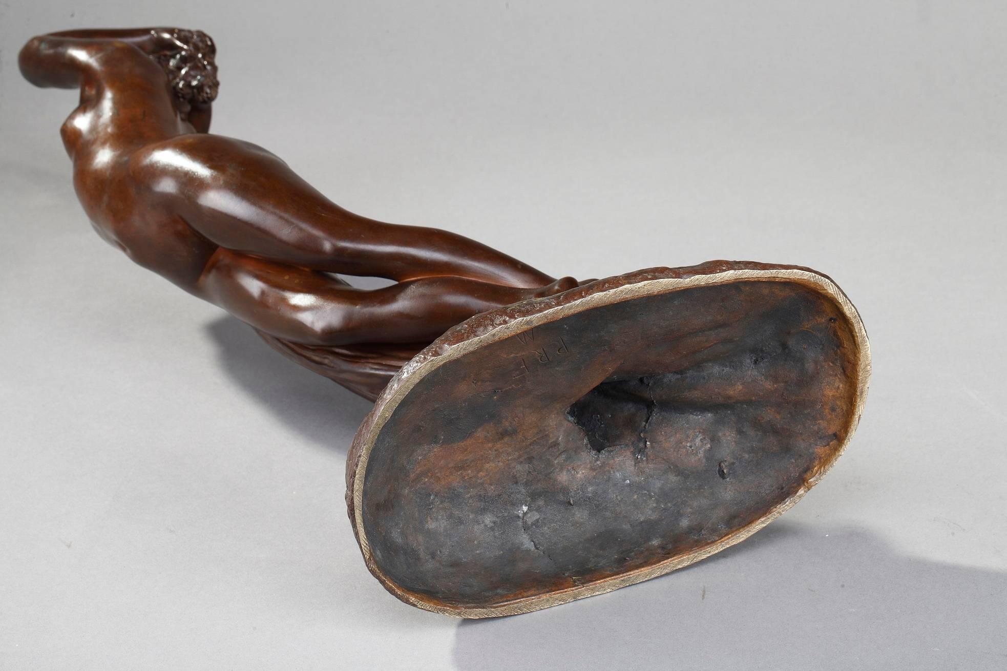 Bronze Sculpture Nocturne by Édouard Louis Collet 6