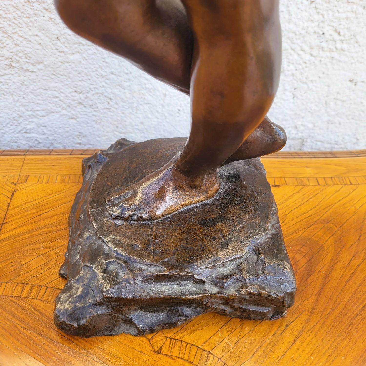 Cast Bronze Sculpture, Nude Woman, Circa 1900 For Sale