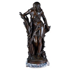 Used Bronze Sculpture "Nymph in the Reeds" by Albert-Ernest Carrier-Belleuse